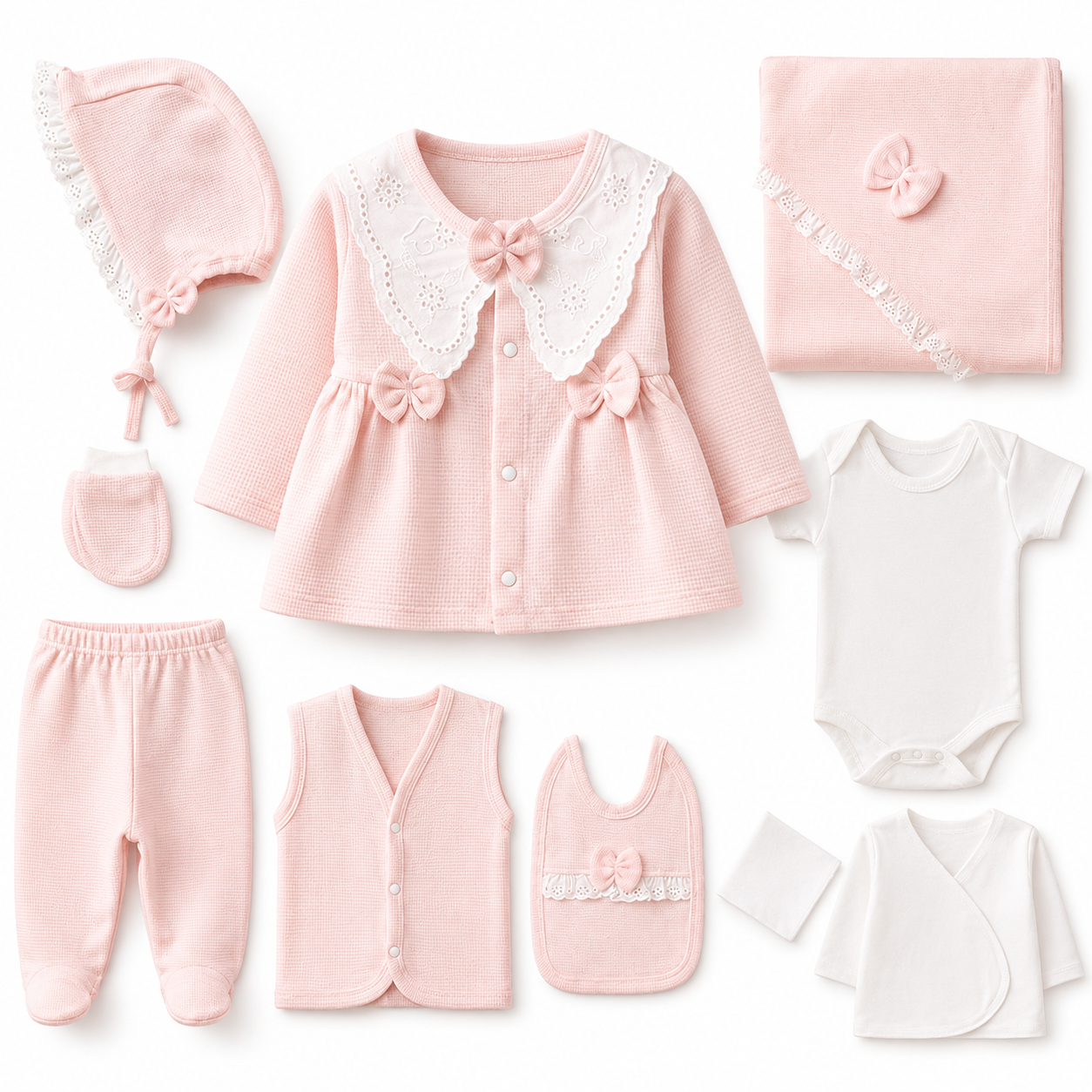 Pink Heirloom Luxury Newborn Set
