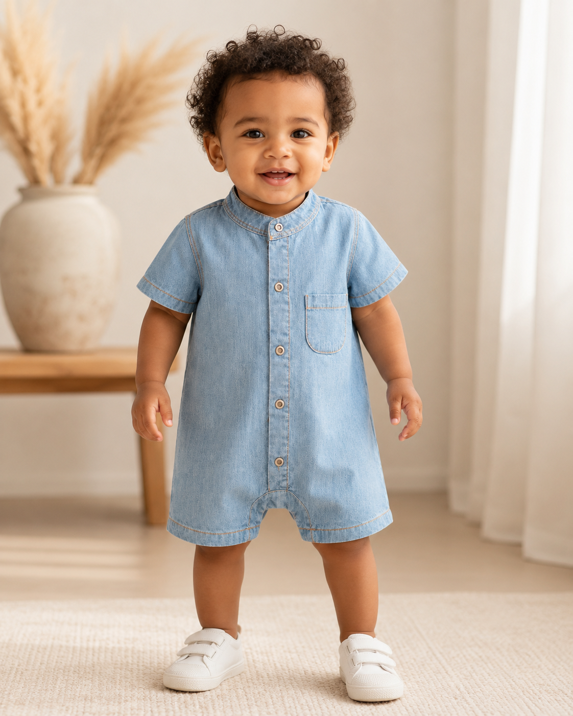 Denim Explorer Romper