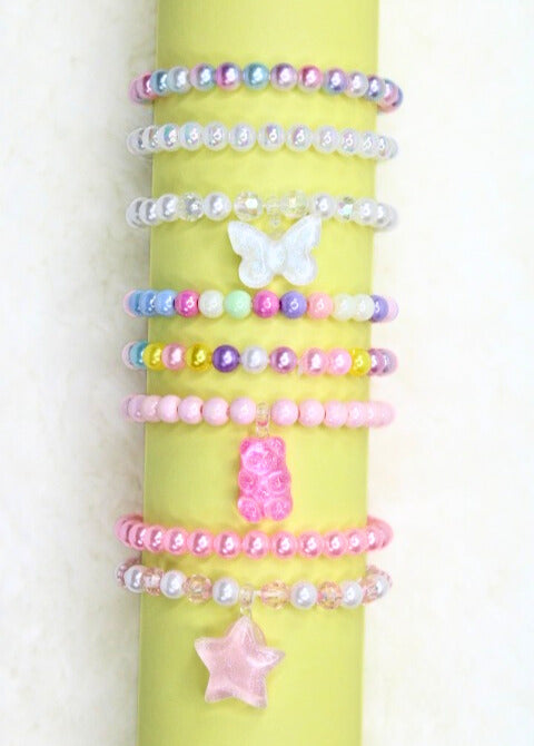 Baby Girl Bear Bracelet 8pcs