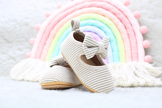 Baby Bow Apricot Flats