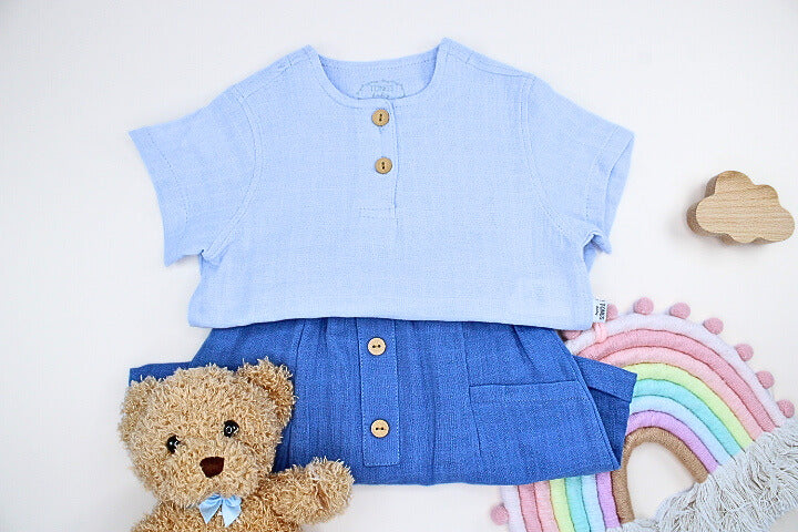 Baby Boy 2 Pieces Blue Casual Set