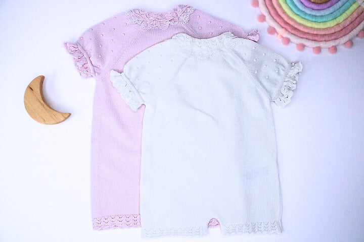 Baby Girl Short Romper Cotton Set