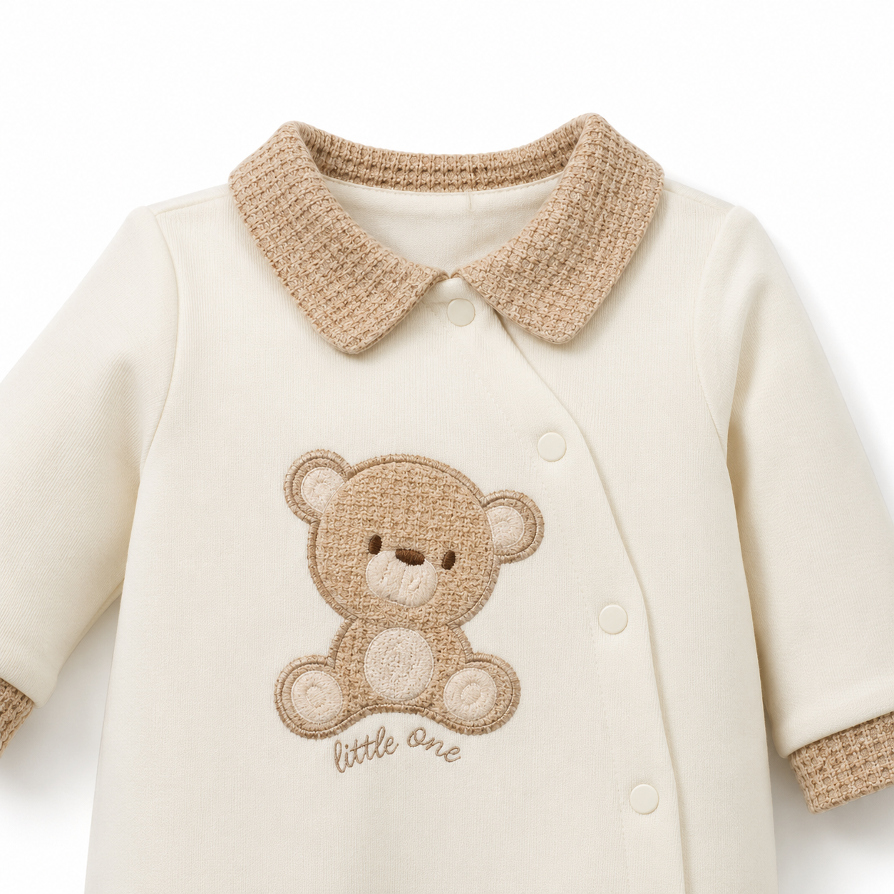 Teddy Bear Footed Romper Set