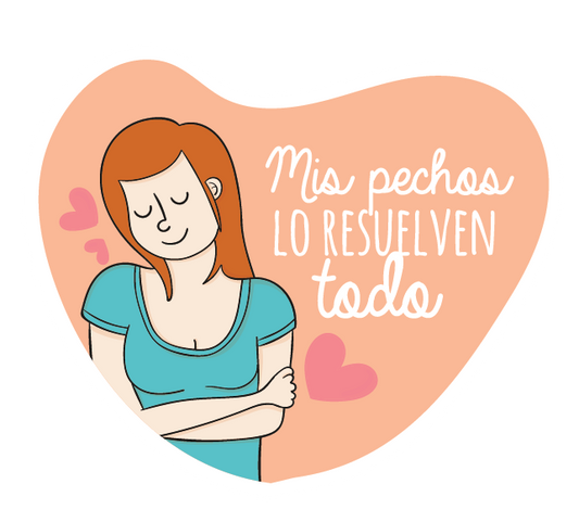 Sticker Mis pechos lo resuelven Todo