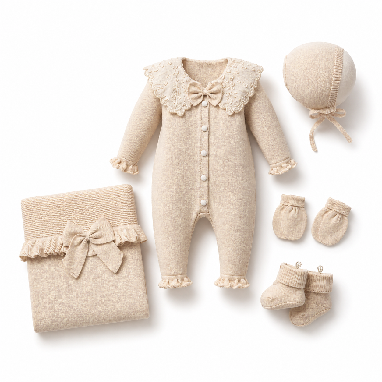 Ivory Lace Heirloom Newborn Set