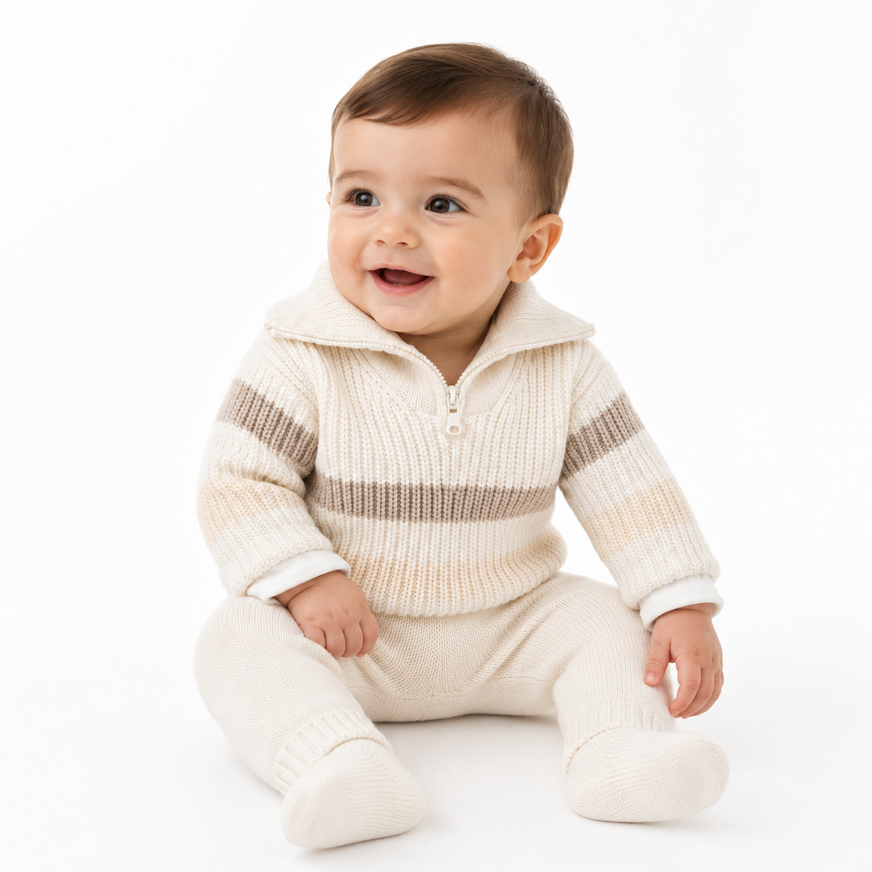 Cozy Striped Knit Set