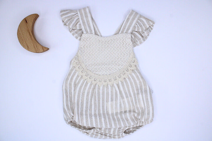 Baby Girl Beige Romper