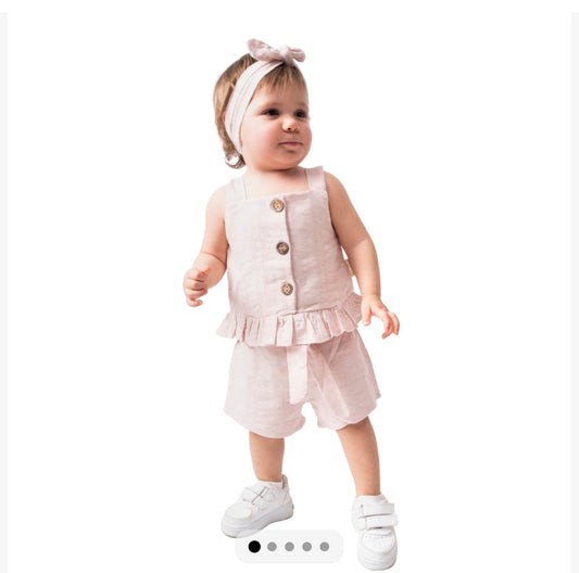Mint Ruffle Baby Set