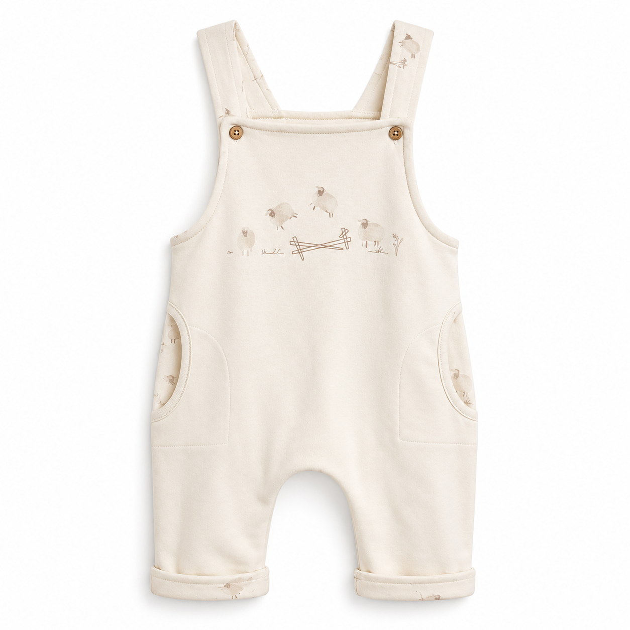 Unisex  Embroidered Overall Romper