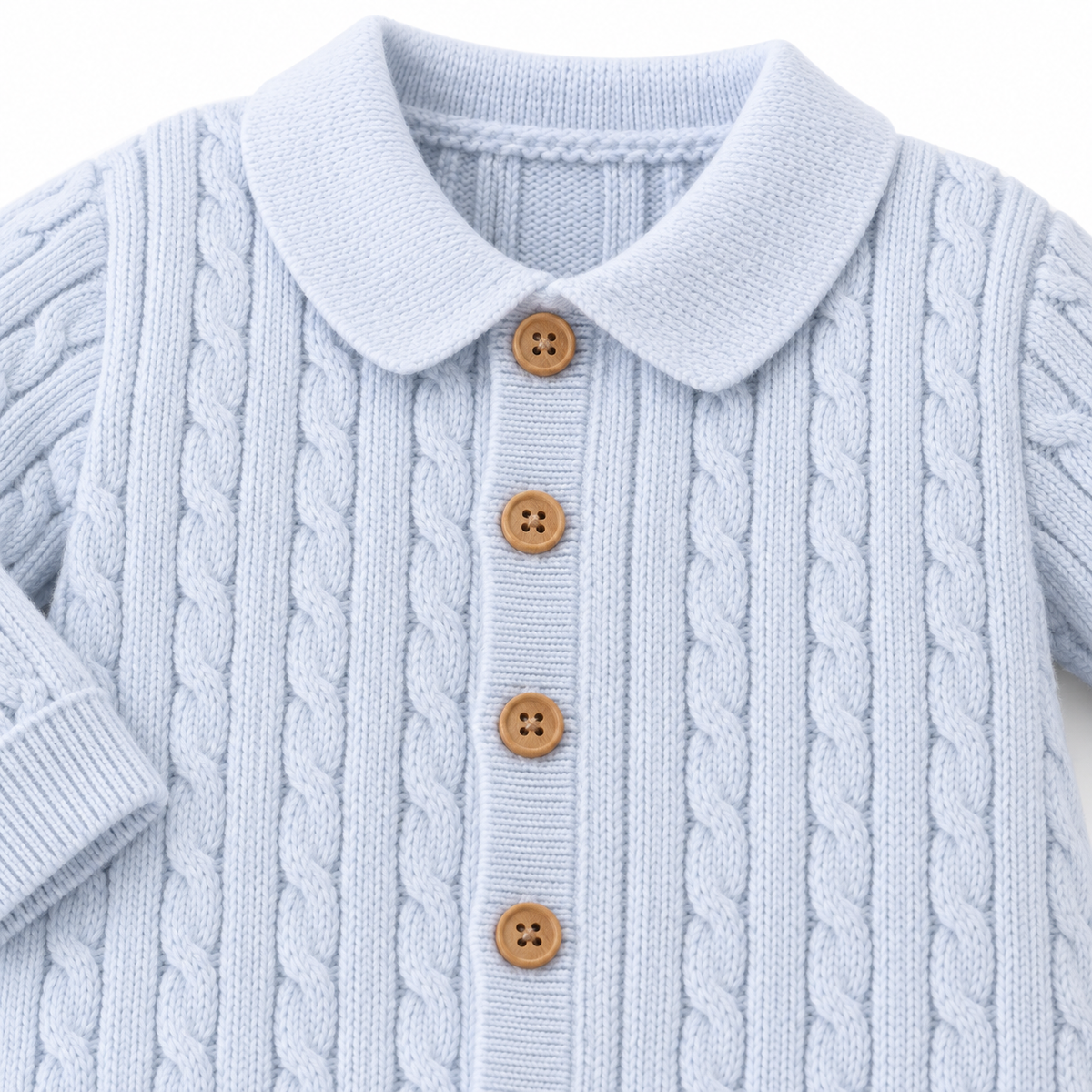 Baby Blue Heritage Newborn Cable Knit Set