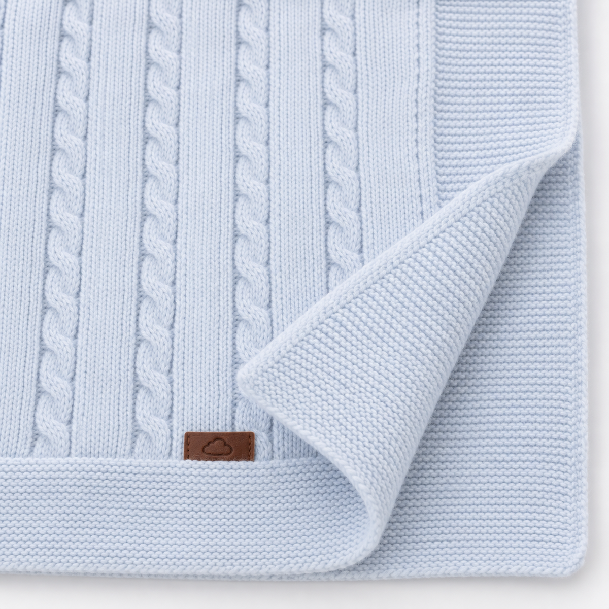 Baby Blue Heritage Newborn Cable Knit Set