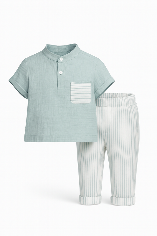 Baby Boy 2-Piece Textured Set