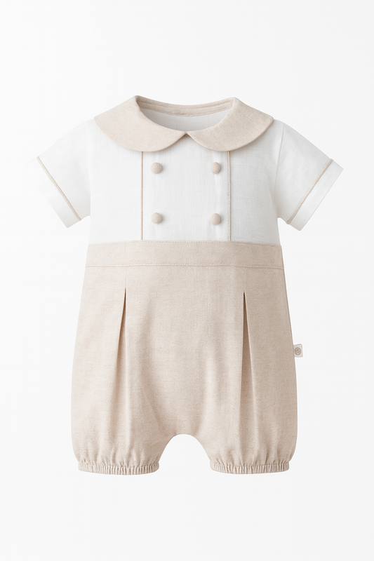 Baby Boy Linen Romper
