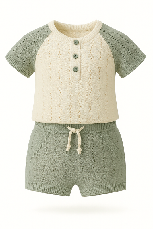Baby Boy Short Set of 2 Sets Khaki