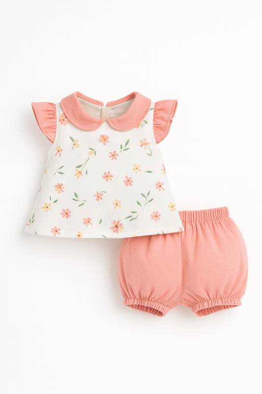Baby Girl Floral Muslin Set