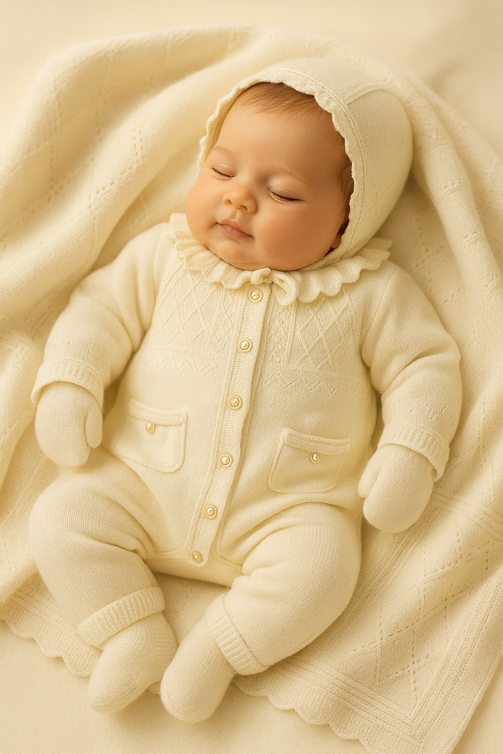 Baby Girl White 8 piece NewBorn Set