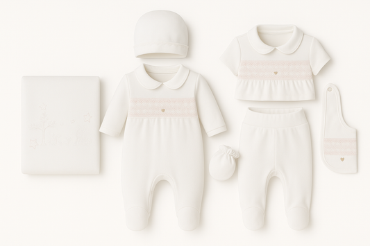 Baby Girl White & Pink NewBorn Set