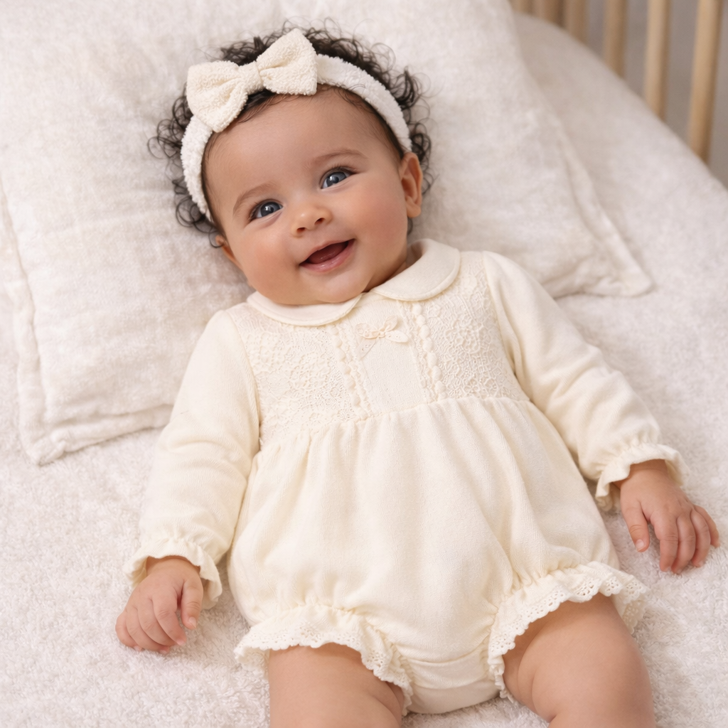 Beige Heirloom Bloom Romper
