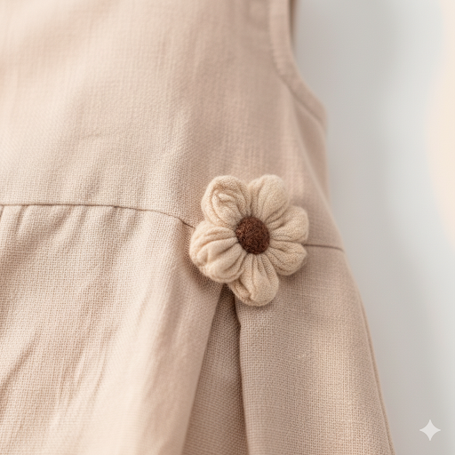 Beige Bloom Baby Overall