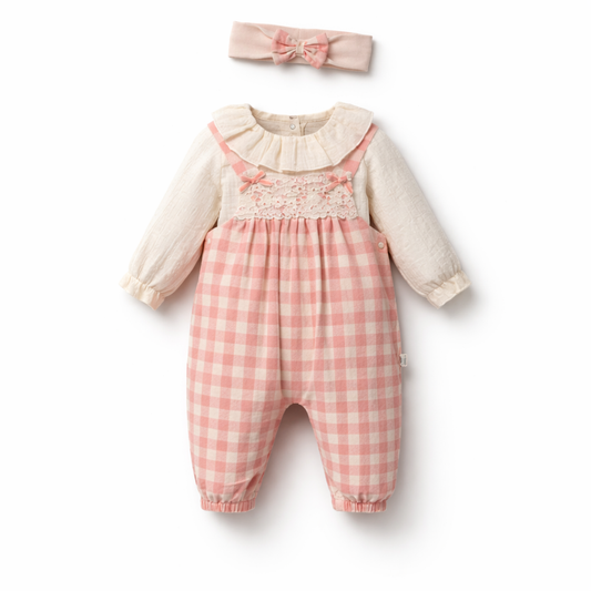 Blush Vintage Picnic Romper Set