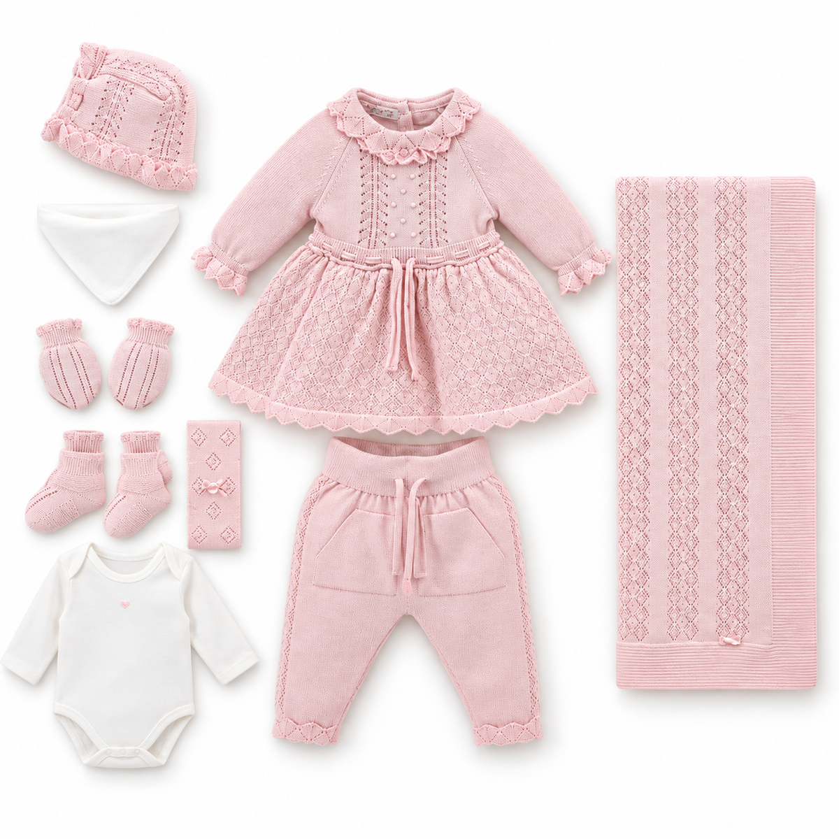 Blush Heirloom Newborn Layette Set