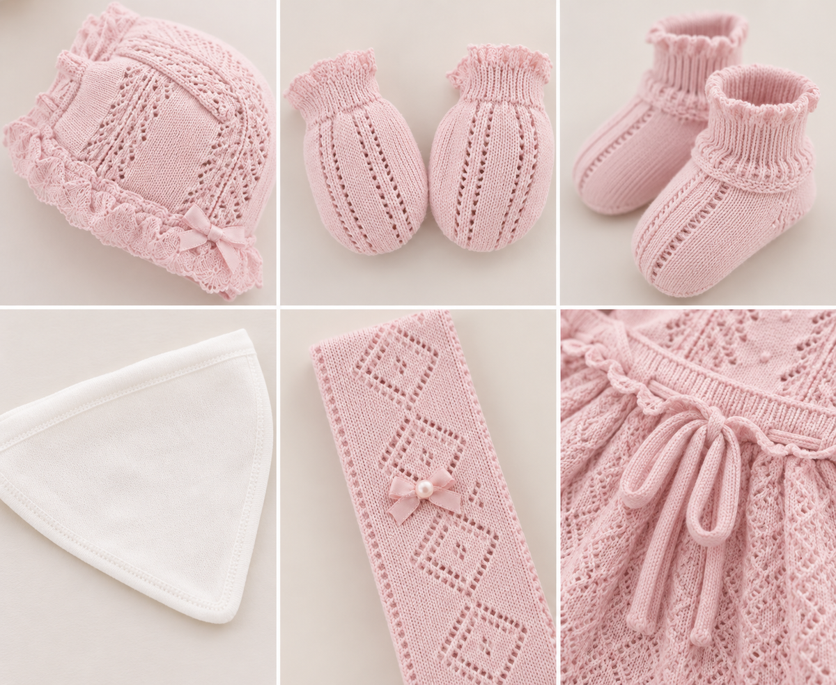 Blush Heirloom Newborn Layette Set