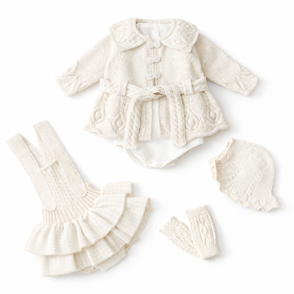 Cream Heirloom Knit Set