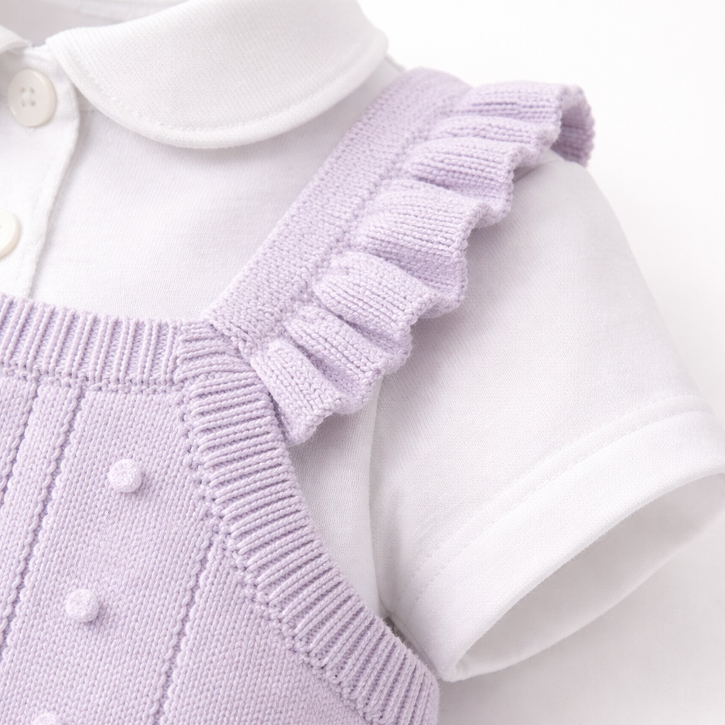 Lilac Knit Charm Set