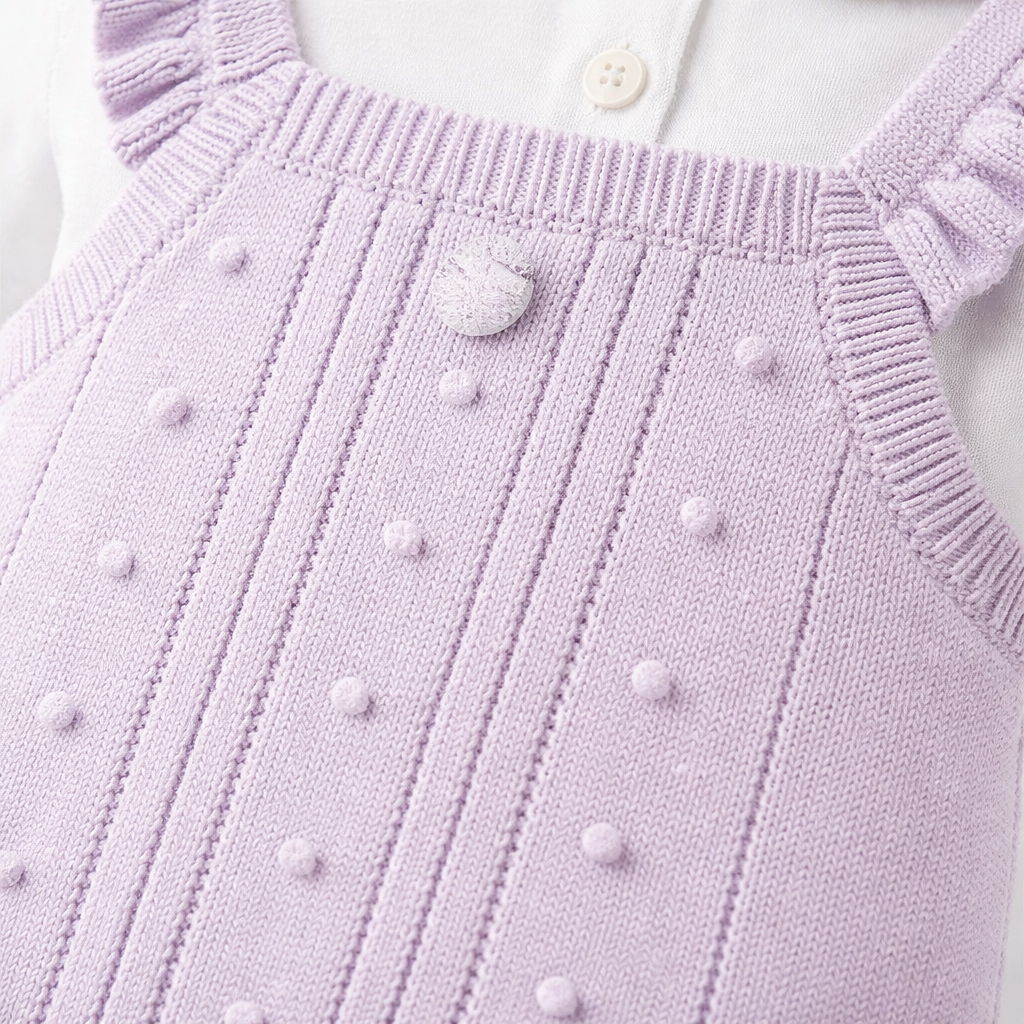 Lilac Knit Charm Set