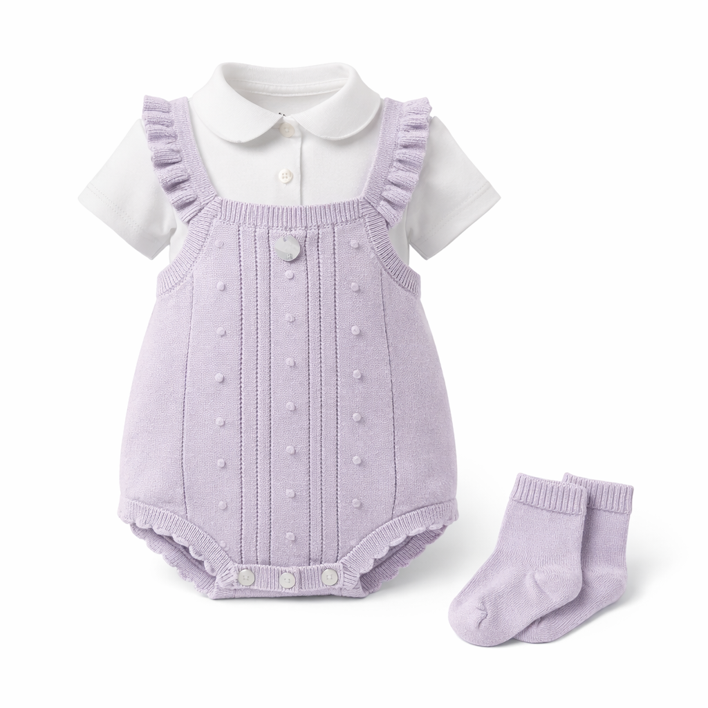 Lilac Knit Charm Set