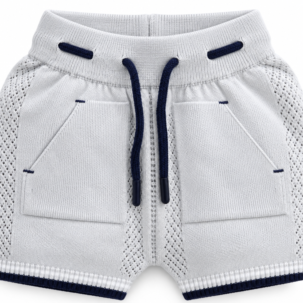 Classic Navy Trim Knit Set