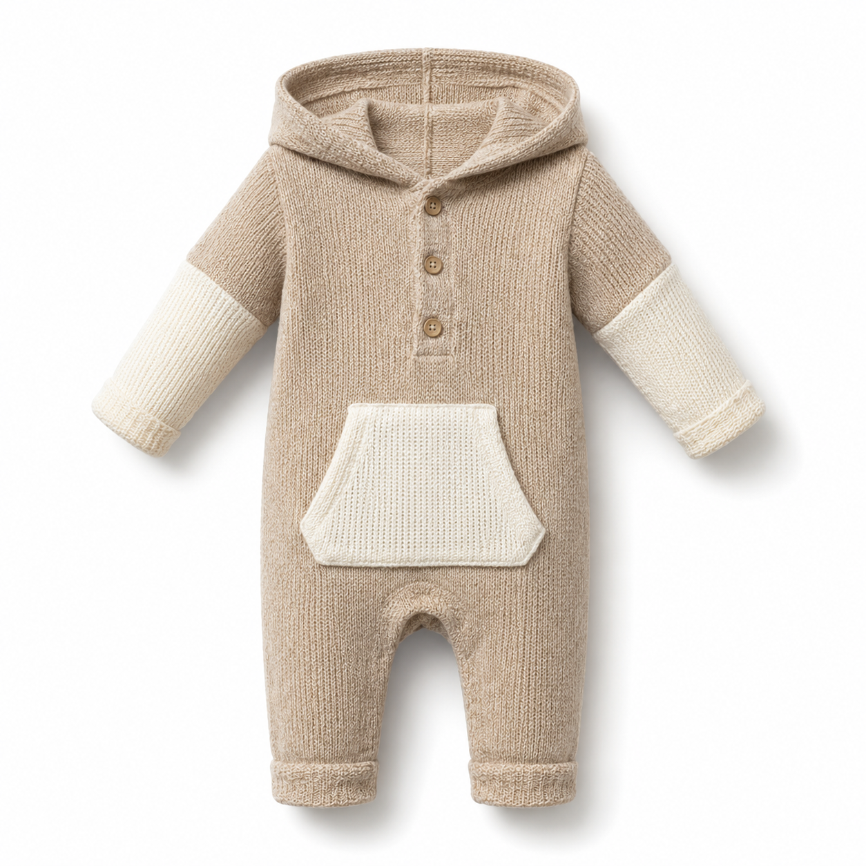 Cozy Hooded Knit Romper