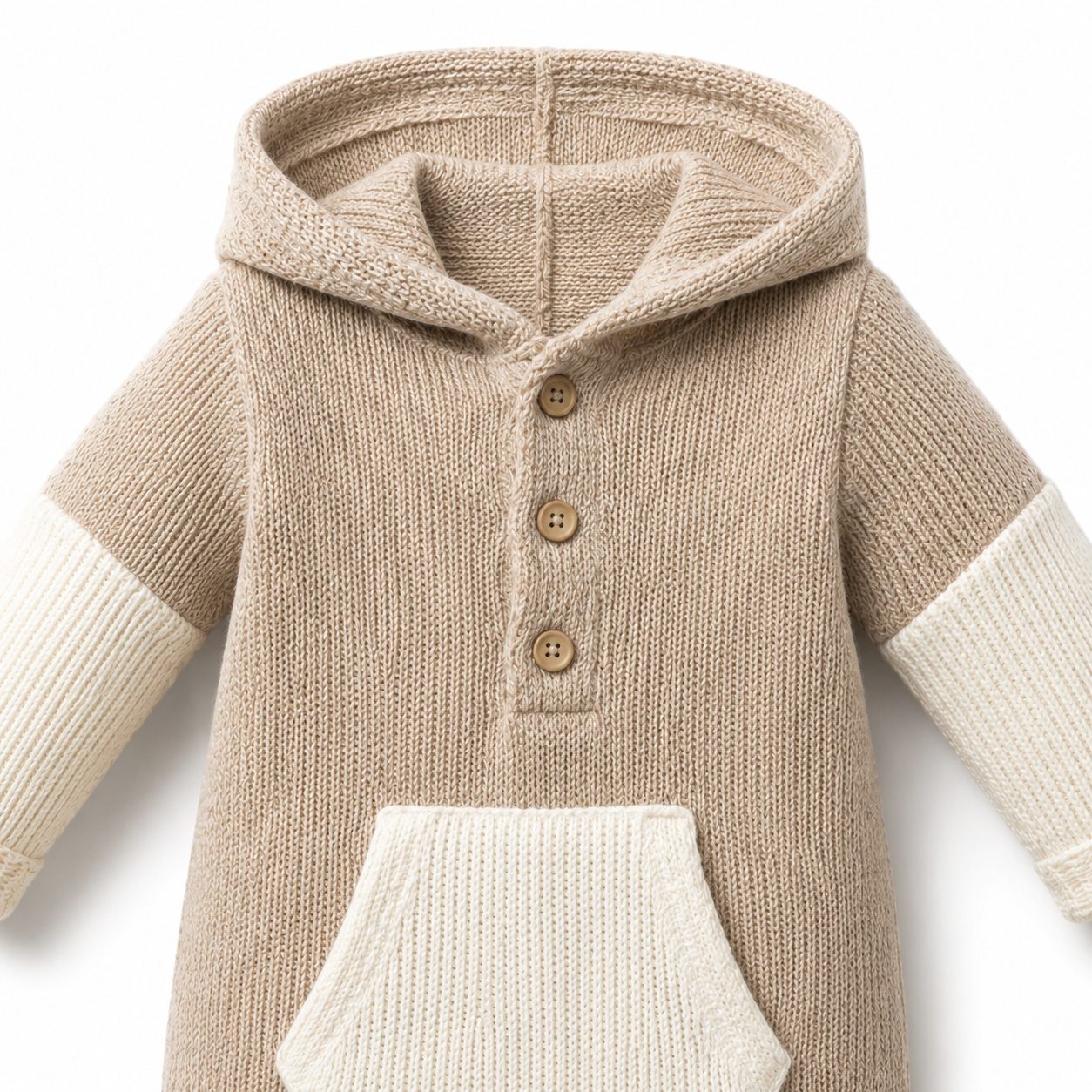 Cozy Hooded Knit Romper