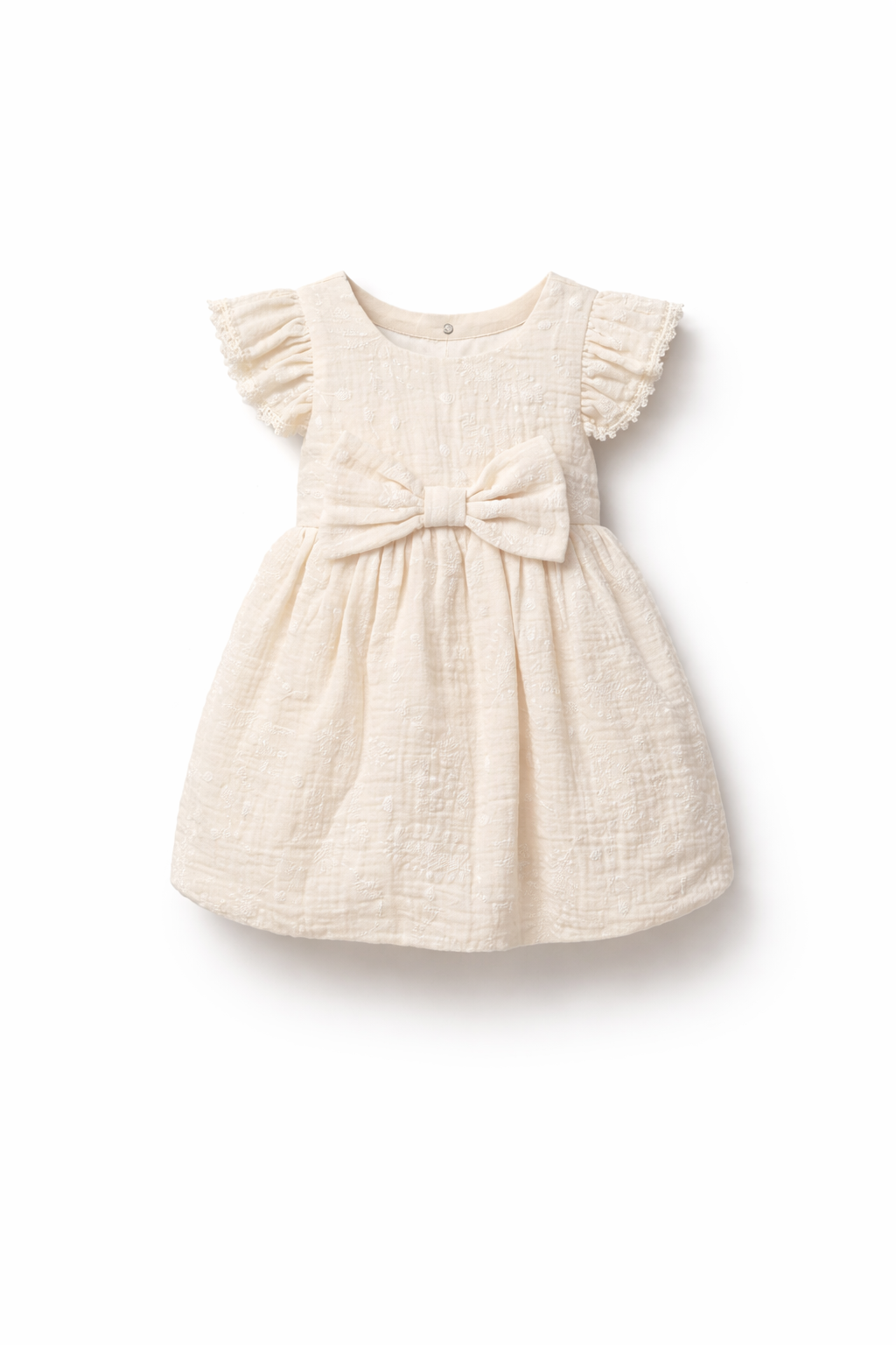 Cream Bow Whisper Dress