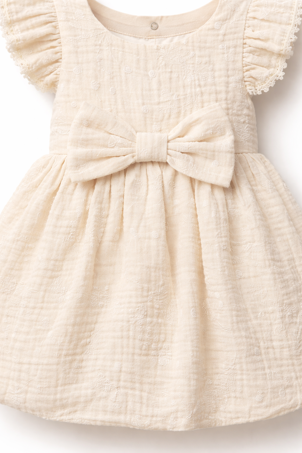 Cream Bow Whisper Dress