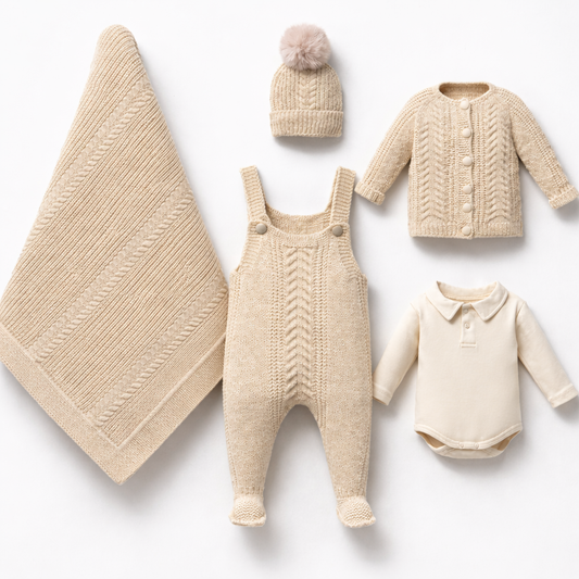Cream Classic Knit Newborn Set