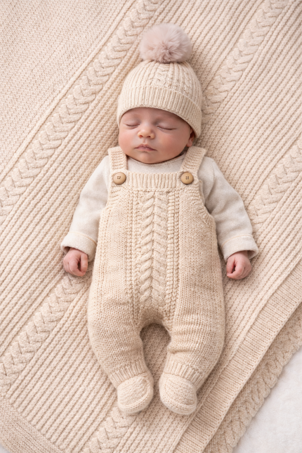 Cream Classic Knit Newborn Set