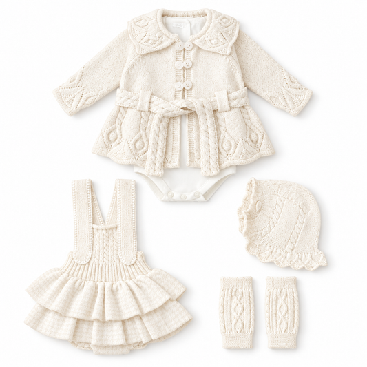Cream Heirloom Knit Set