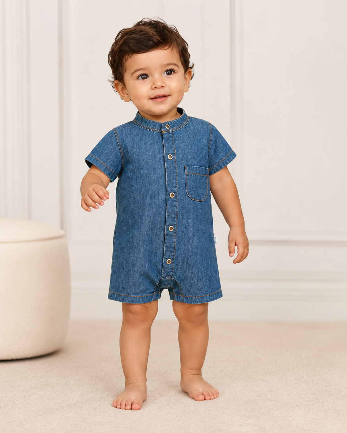 Denim Explorer Romper
