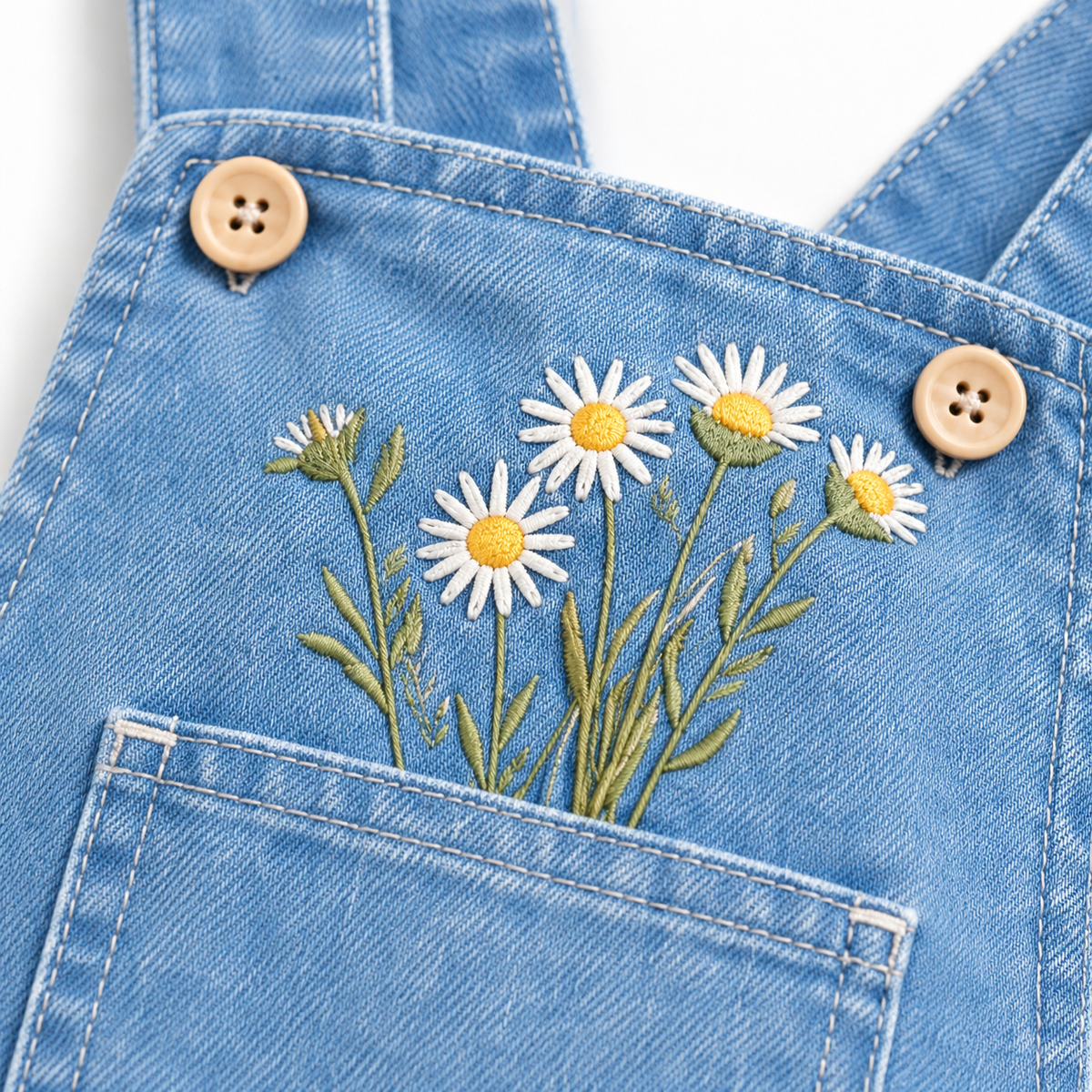 Daisy Denim Bubble Romper