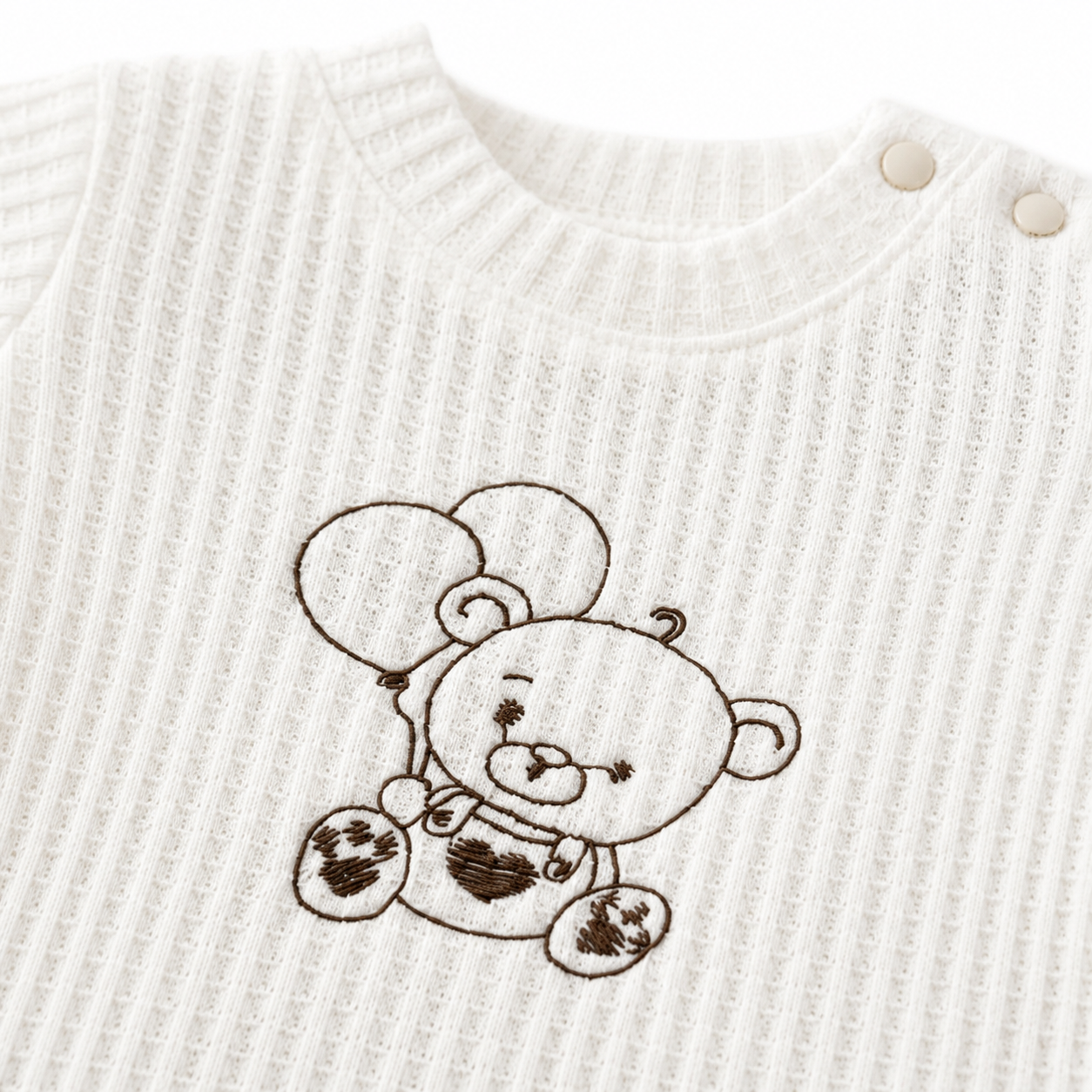 Teddy Bear Waffle Knit Newborn