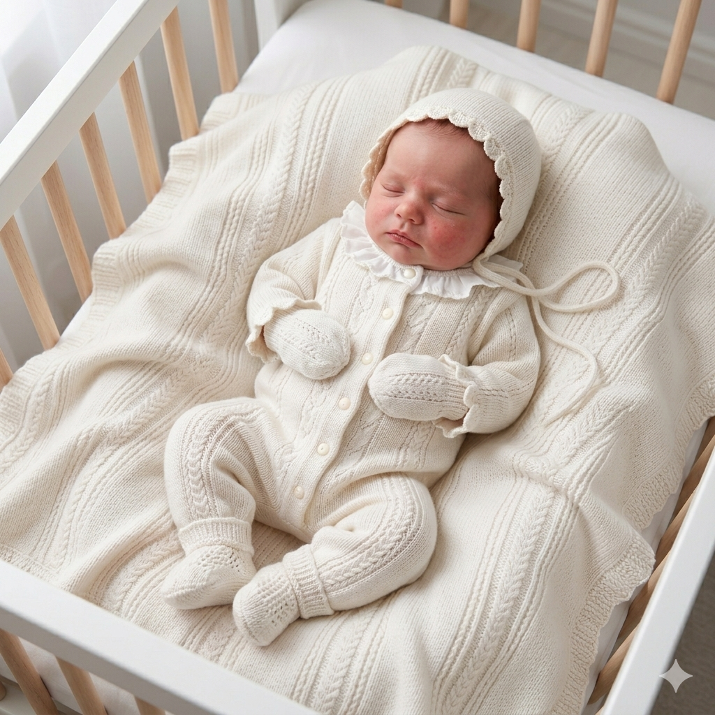 Baby Girl White 8 piece NewBorn Set