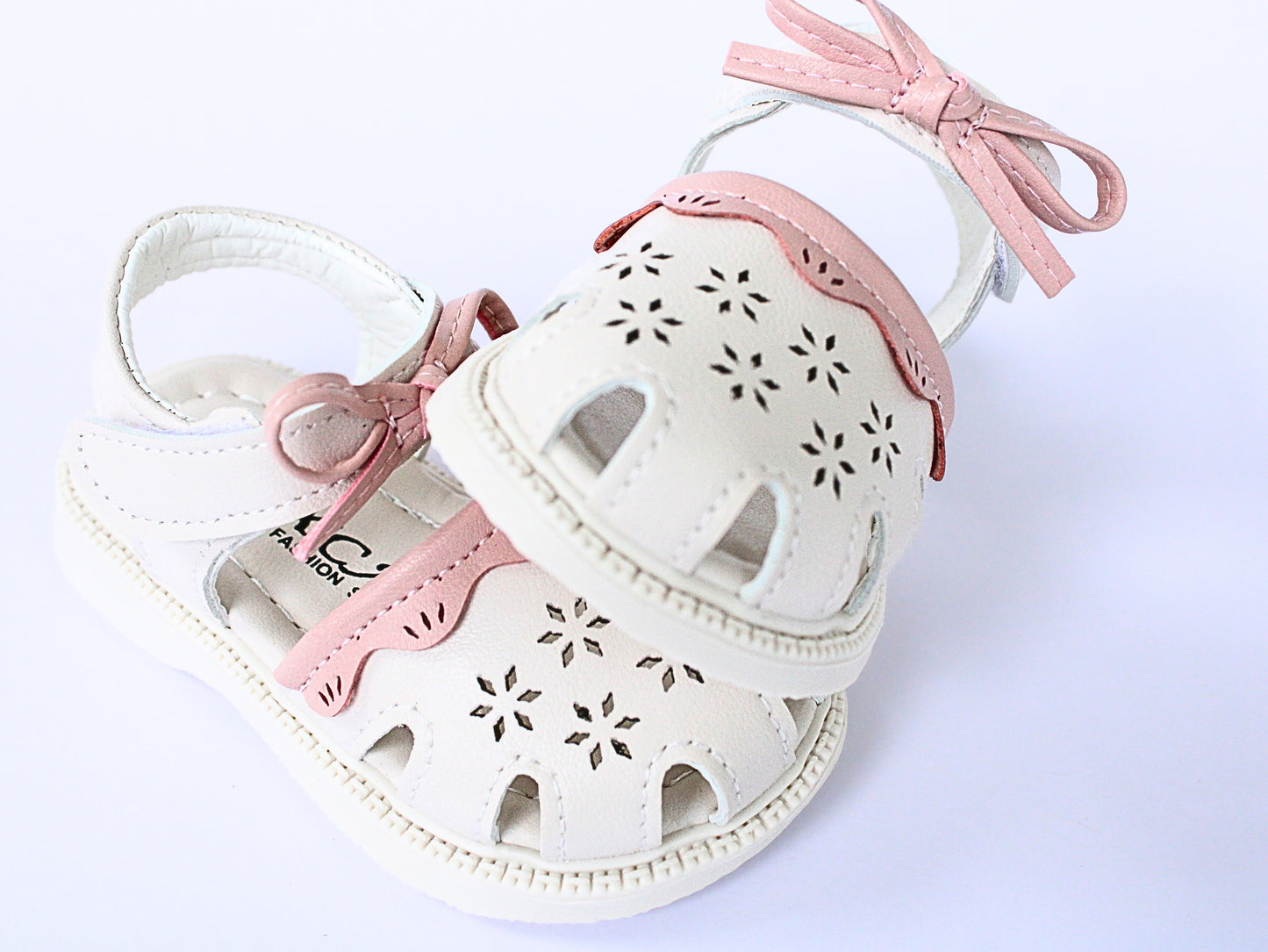 Baby Girl White & Pink Sandal