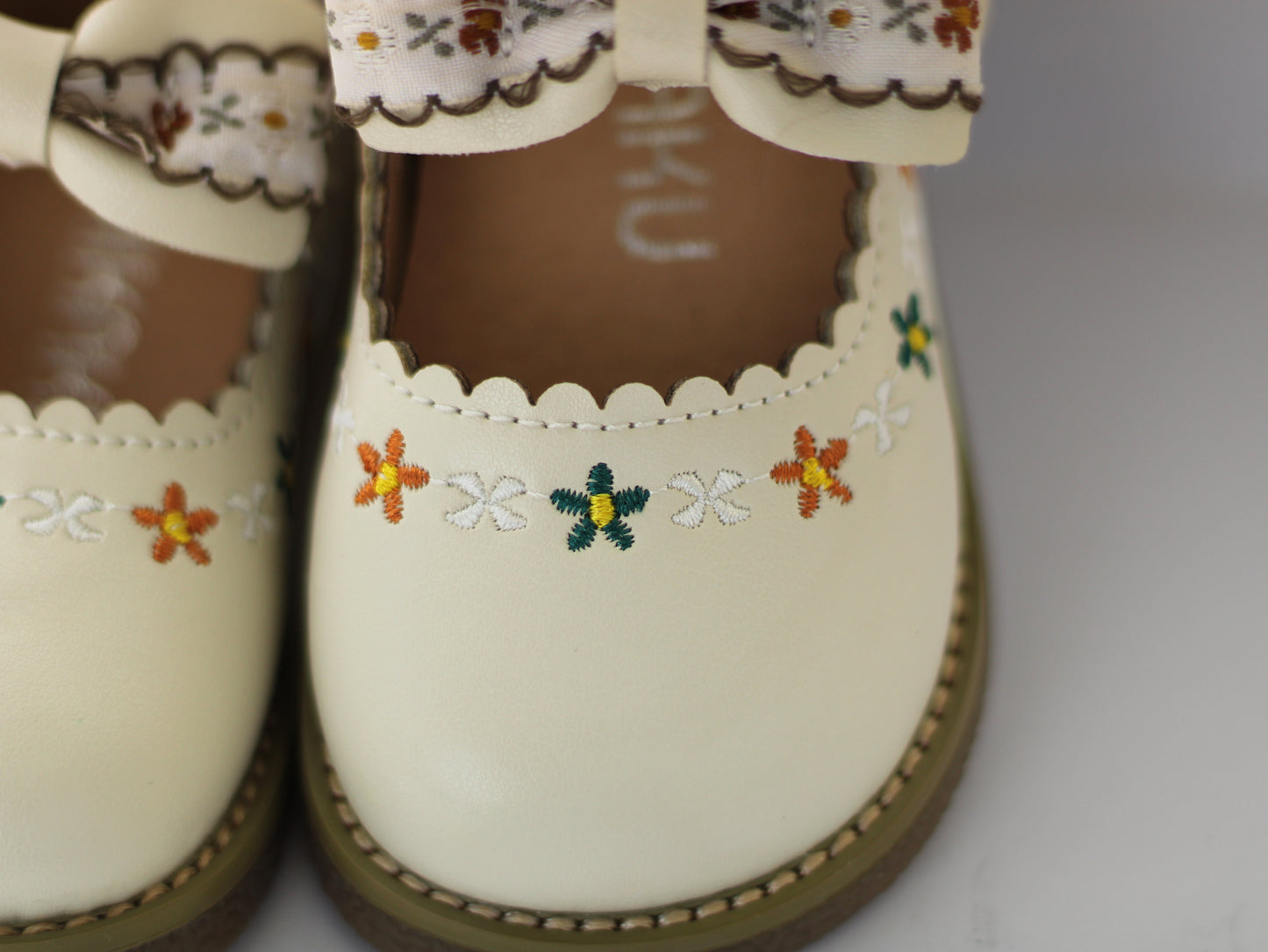 Floral Embroidered Mary Jane Shoes