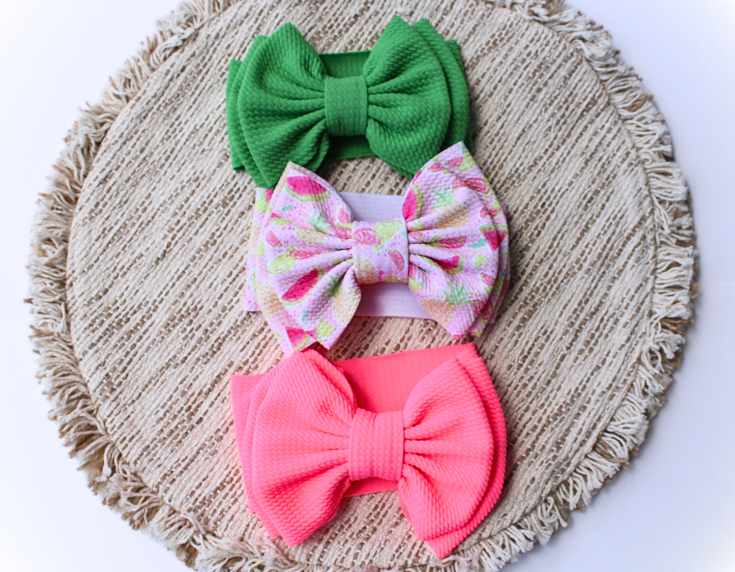 Double Bow Headbands 3-6m