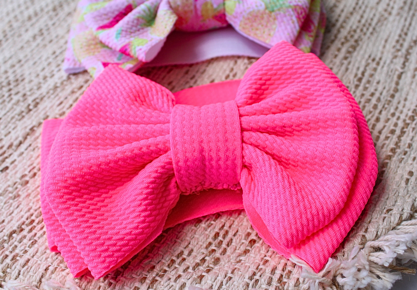 Double Bow Headbands 3-6m