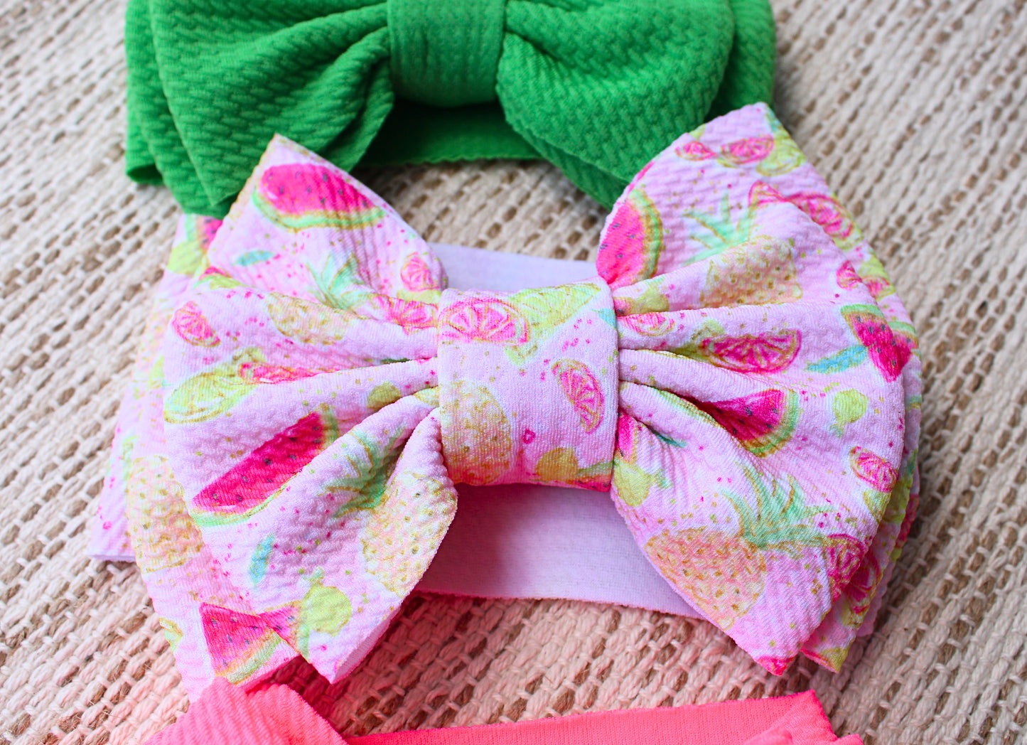 Double Bow Headbands 3-6m