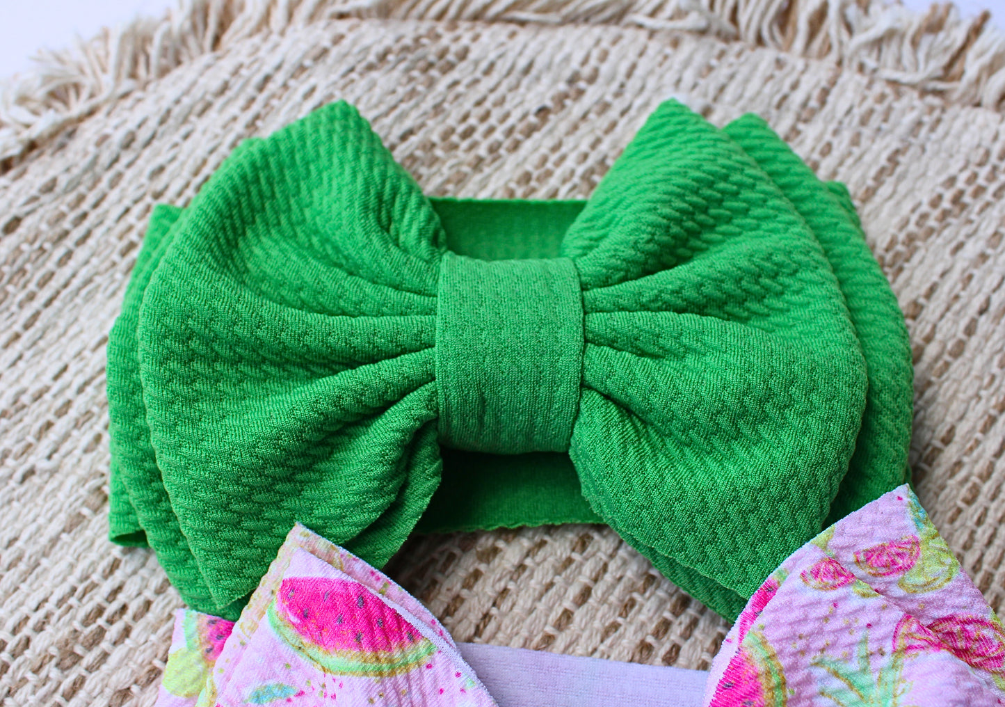 Double Bow Headbands 3-6m