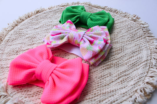 Double Bow Headbands 3-6m