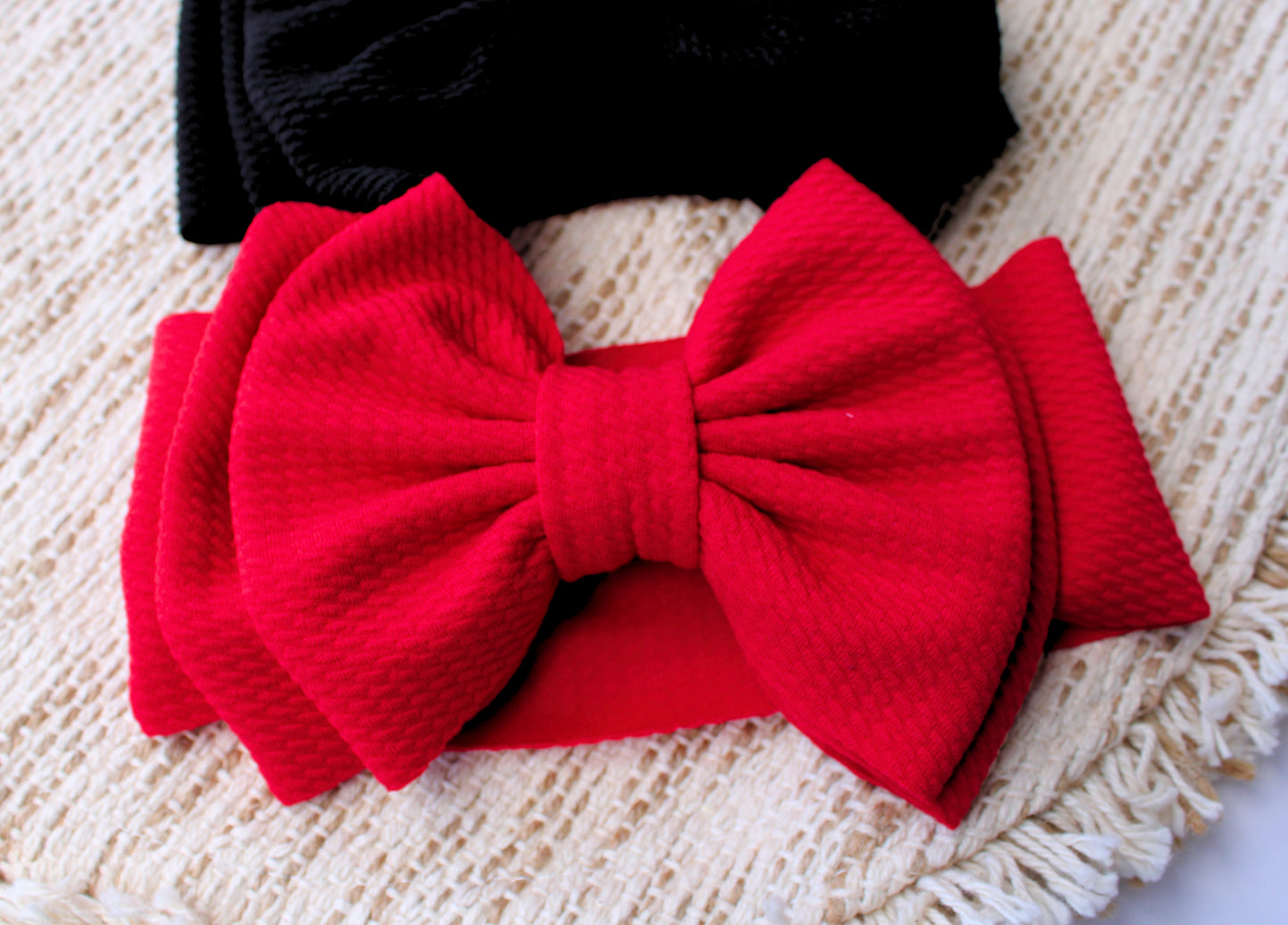 Double Bow Headbands Solid 0-12